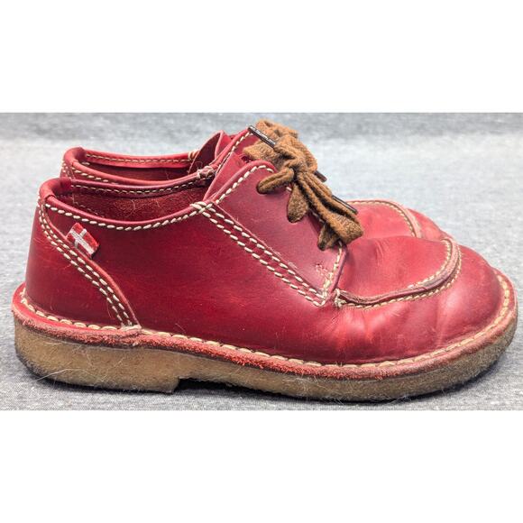 DUCKFEET Womens Shoes - Red, Fyn, Leather, Comfort, Derby Style, 37 (US 7)